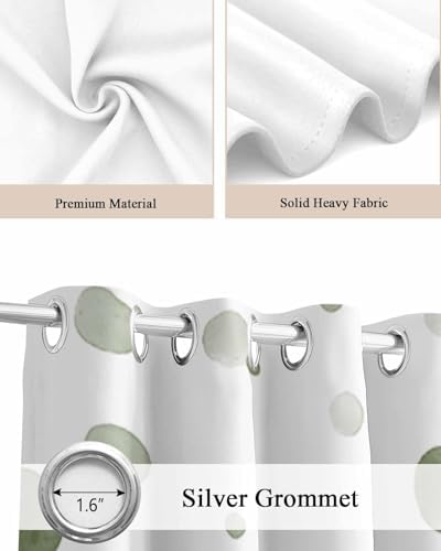 Onekaccu Sage Green Door Curtain with Grommet