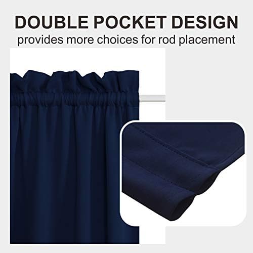Aquazolax Door Curtains 72 Inch Blackout Thermal Panel with Tieback