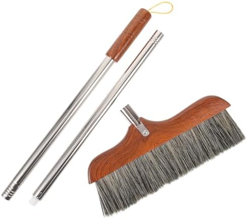 Yardwe Horse Hair Broom with Wooden Handle and Hanging Hole 1