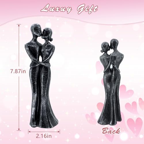 Xmeden Romantic Couple Resin Sculptures for Anniversary Gifts