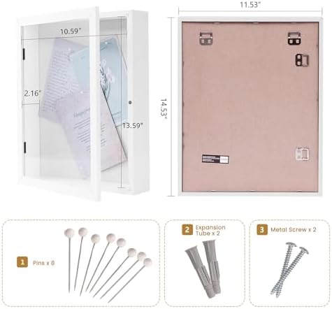 Muzilife 11x14 Shadow Box Frame - White