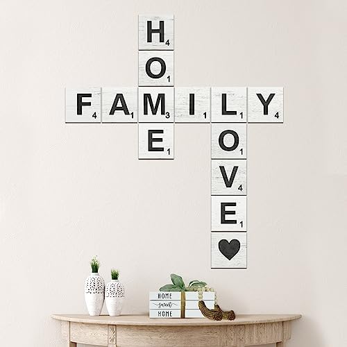 TenXVI Designs Rustic Crossword Wall Hanging - 5x5 Inch Wood
