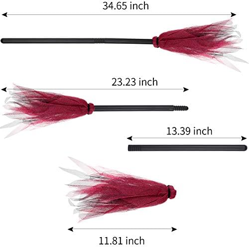 Boao 3 Pcs Halloween Witch Broom Props 1