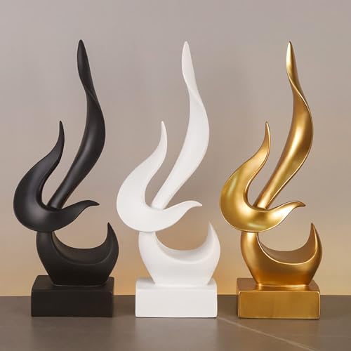 Green Flame Bird Resin Sculpture for Home Decor