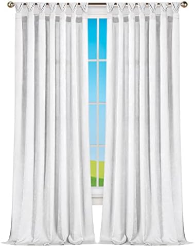 ACHIM Peri Tulip Tab Window Curtain Panel - White 52 x 84