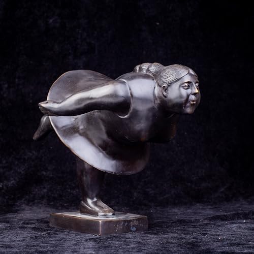 Fat Woman Bronze Statue Yoga Sculpture 106 Inch Decor