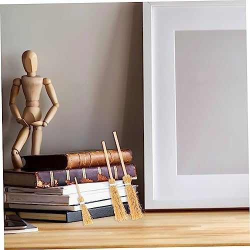 10pcs Mini Decorative Brooms for Miniature Homes and Crafts