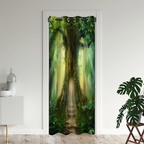 Yozeuoo Forest Door Curtains with Grommets 34W x 80L