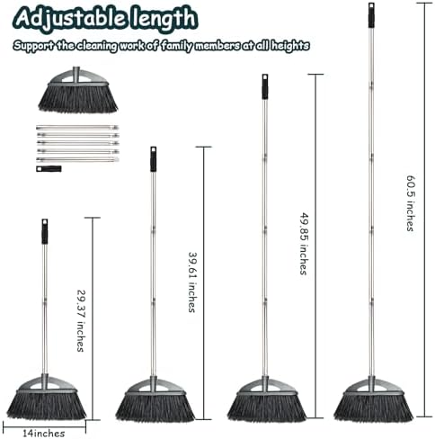 Heavy Duty 605 Inch Angle Broom for Outdoor Cleaning