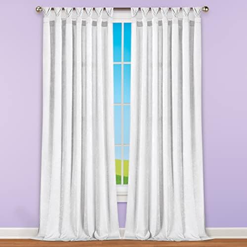 ACHIM Peri Tulip Tab Window Curtain Panel - White 52 x 84