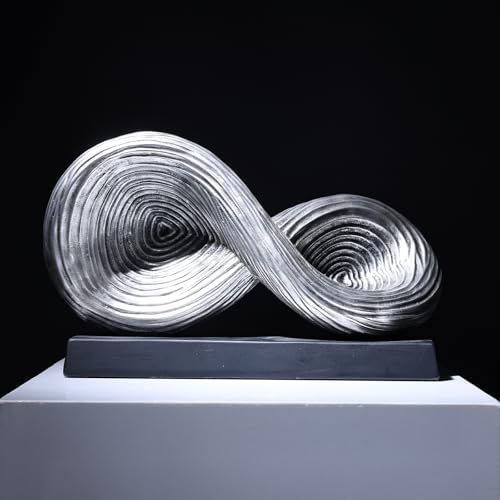 UANYEMON 55 Infinity Knot Sculpture - Modern Silver