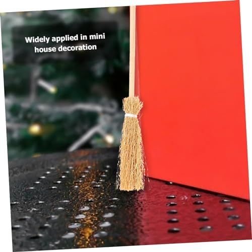 10pcs Mini Broom Ornaments Realistic Playhouse Decoration