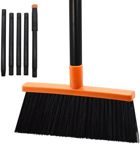 BSMstone Stiff Bristles Broom with Long Handle