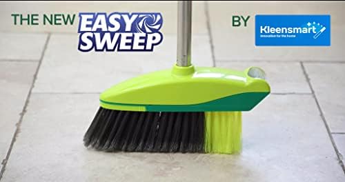 Easy Sweep Rotating Power Brush Broom - Green Plastic Handle
