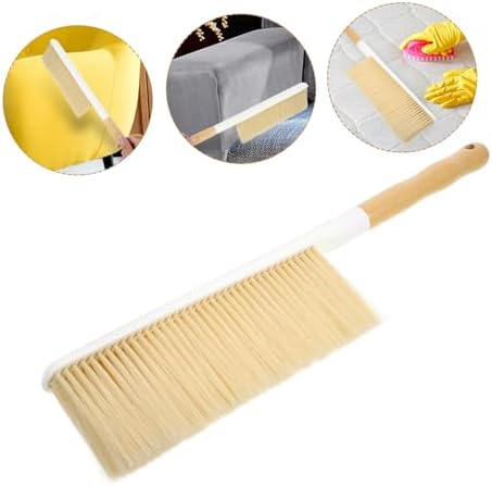 GOOHOCHY Wooden Duster Brush for Bed Sofa Carpet Cleaning