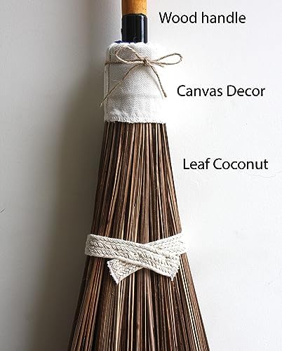 NeKenKy Coconut Broom - 55 Inches Heavy Duty for Outdoor Cleaning