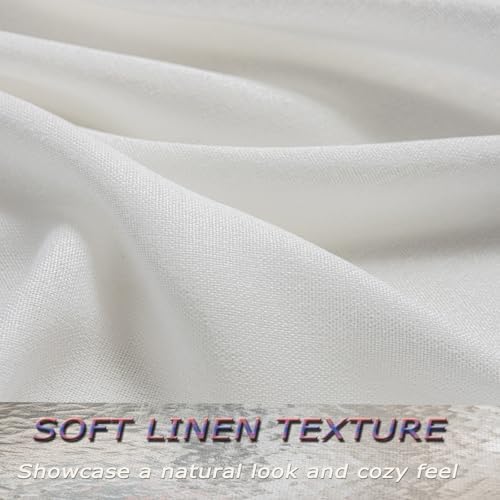 White Flax Linen Curtains 90 Inch Long