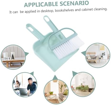 STOBOK Pet Fur Cleaning Broom Dustpan Set 1