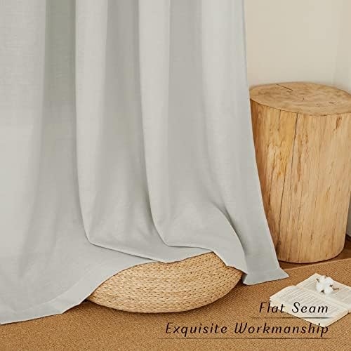 NICETOWN Gray Linen Curtains 95 Long for Boys Room