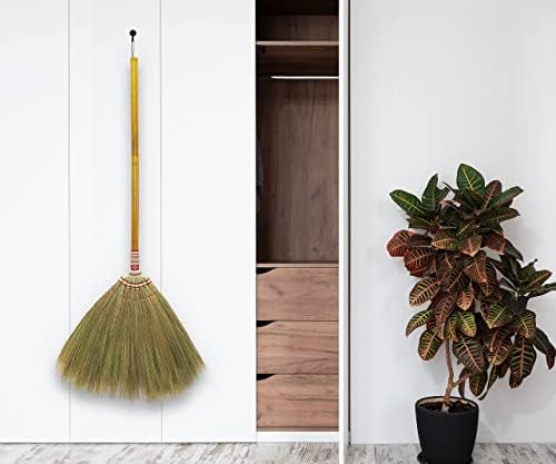 AW BROOMS Indoor Grass Broom 40 Inch Bamboo Handle