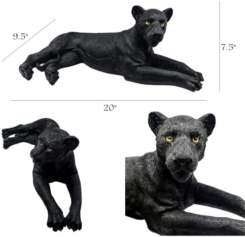 Gaklivdi Hand-Painted Resin Leopard Statue - 20 x 95 x 75