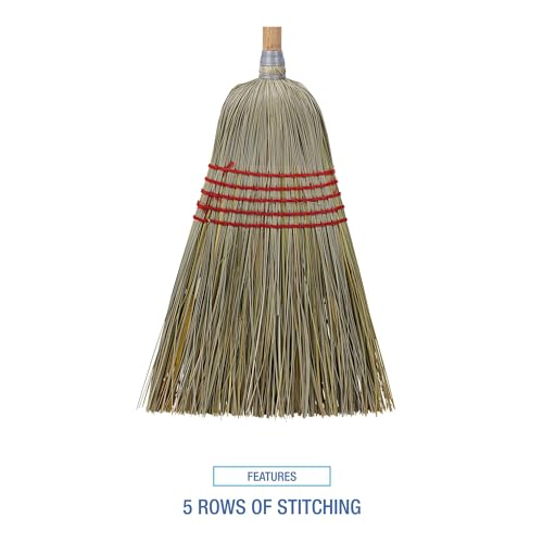 Boardwalk Corn Fiber Broom 535 Length Natural Bristles 6Carton