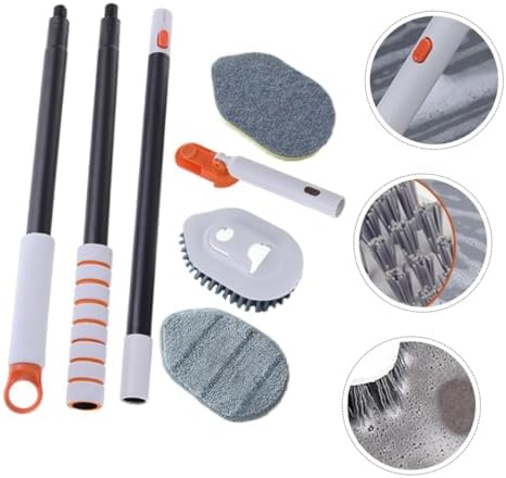 1 Set Extendable Handle Floor Brush for Bathroom and Kitchen Cleaning