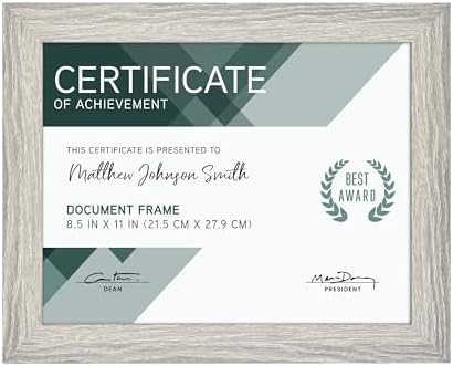MCS Studio Gallery 85x11 Frame Gray Woodgrain