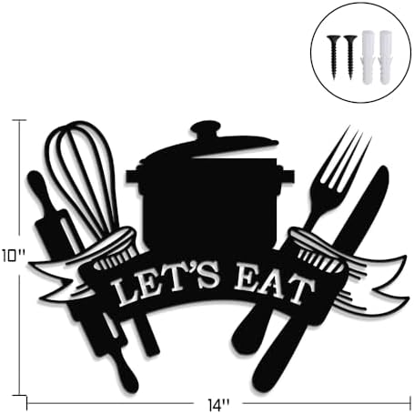 XORT Kitchen Metal Sign - 14x10 Inch Black Wall Decor 1