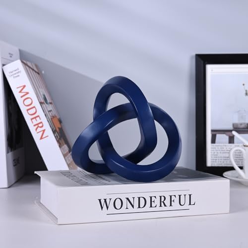 DOVDOV Blue Knot Decorative Sculpture for Bookshelf
