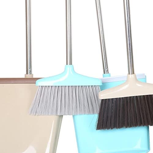 FGY 48 Inch Broom and Dustpan Set with Collapsible Handle