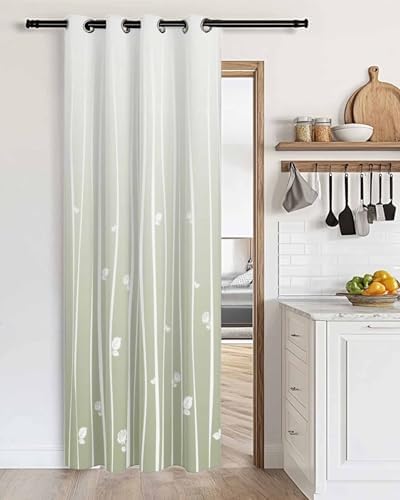 Onekaccu Sage Green Grommet Door Curtain 52x96