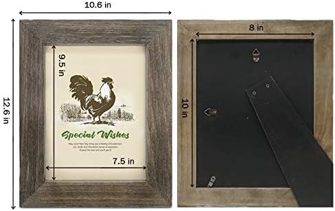IKEREE 8x10 Rustic Farmhouse Picture Frame with Easel