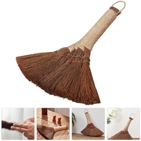 Healifty Mini Palm Fiber Dust Broom 1