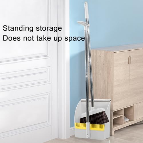 427 Angle Broom with Dustpan Combo Set Khaki