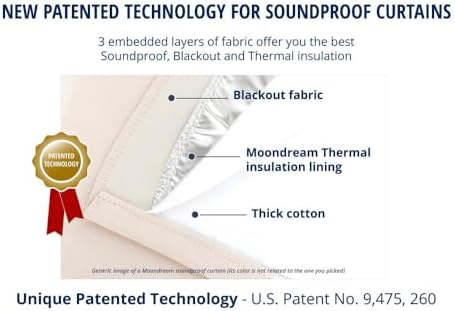 Moondream 3-in-1 Soundproof Curtain with Blackout and Thermal Insulation