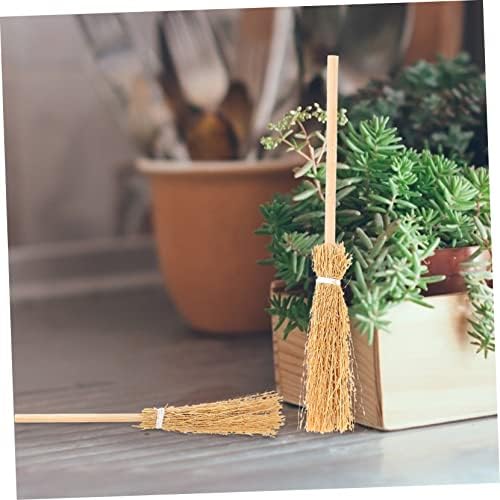 10pcs Mini Decorative Brooms for Miniature Homes and Crafts