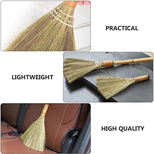 LIFKOME Mini Whisk Broom Set Natural Wood