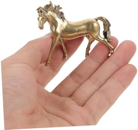 NUOBESTY Chinese Zodiac Horse Fengshui Brass Figurine