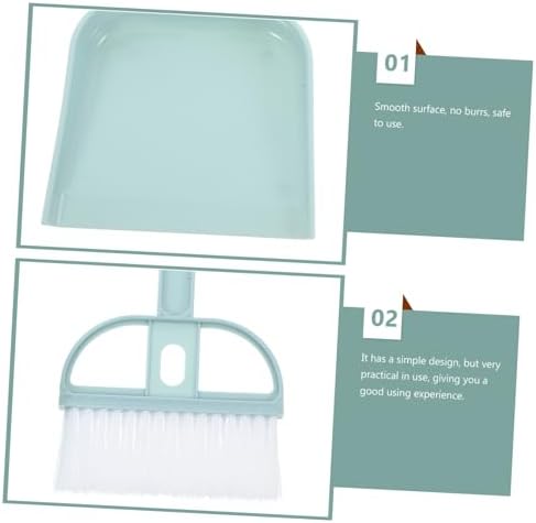 STOBOK Pet Fur Cleaning Broom Dustpan Set 1