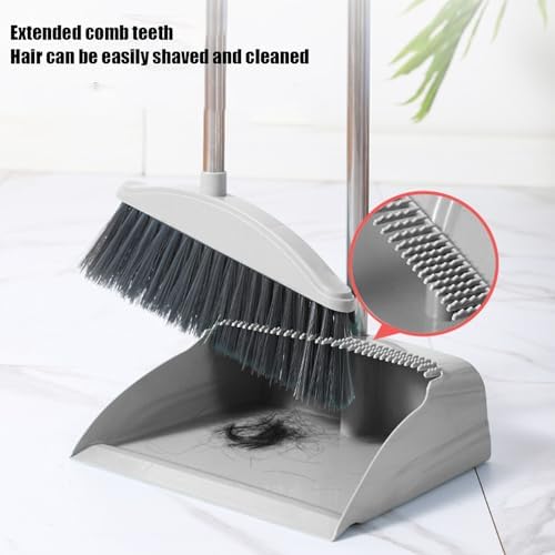 CENGNIAN 180 Degree Angle Broom and Dustpan Set