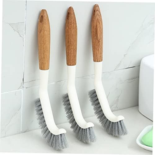 2pcs Floor Brush for Bathroom Cleaning with Wooden Handle