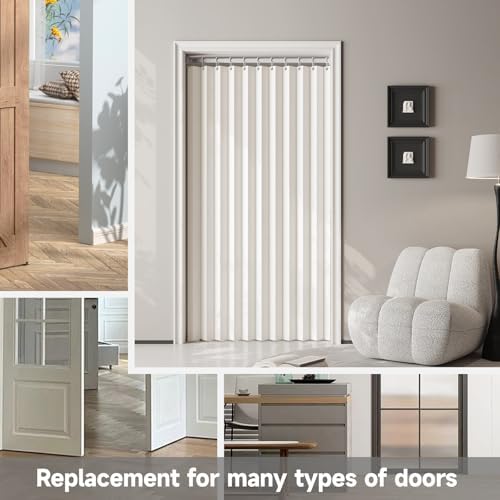 Hapgobli Blackout Door Curtain with Magnetic Closure