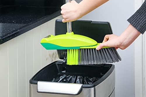 Easy Sweep Rotating Power Brush Broom - Green Plastic Handle