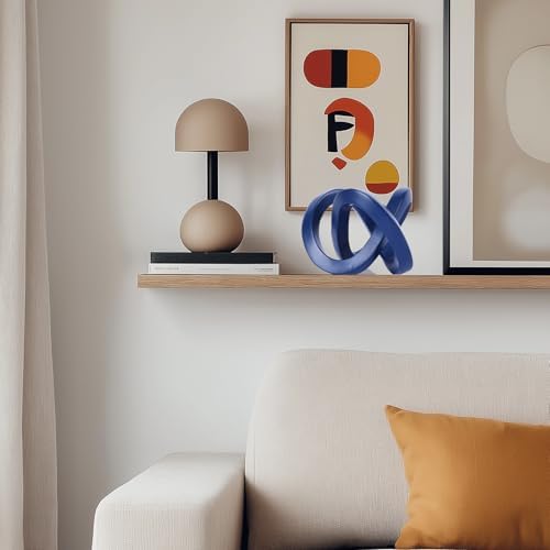 DOVDOV Blue Knot Decorative Sculpture for Bookshelf