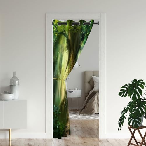 Yozeuoo Forest Door Curtains with Grommets 34W x 80L
