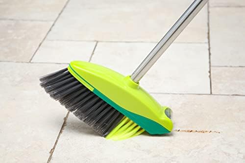 Easy Sweep Rotating Power Brush Broom - Green Plastic Handle