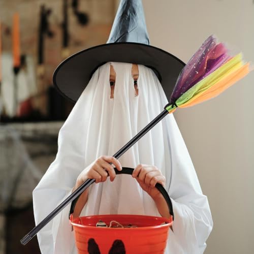 Halloween Witch Broom Costume Prop for Cosplay and Decor