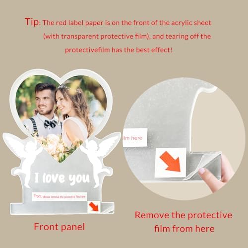 Personalized LOVE Photo Frame with Night Light for DadBabyKidFamilyPet