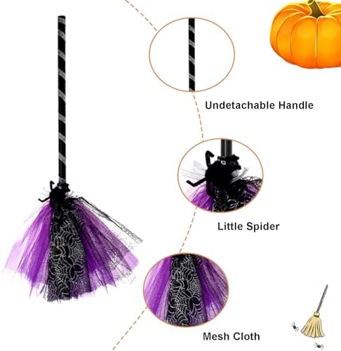 Ragyzity Witch Broom Halloween Costume Prop